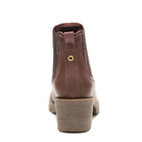 Botín Cuero Mujer Rewrite Chelsea Café Oscuro Cat