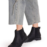 Botín Cuero Mujer Colorado Chelsea Negro Cat