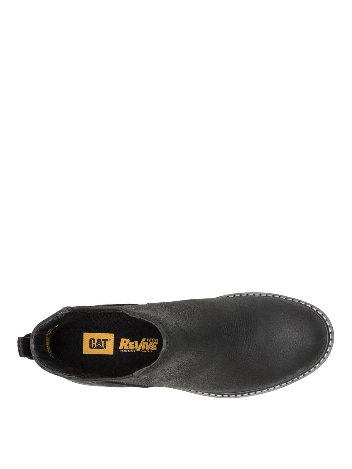 Botín Cuero Mujer Colorado Chelsea Negro Cat