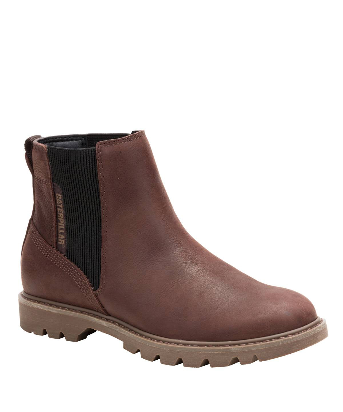 Botín Cuero Mujer Colorado Chelsea Café Cat