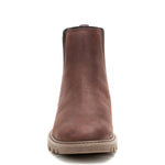 Botín Cuero Mujer Colorado Chelsea Café Cat