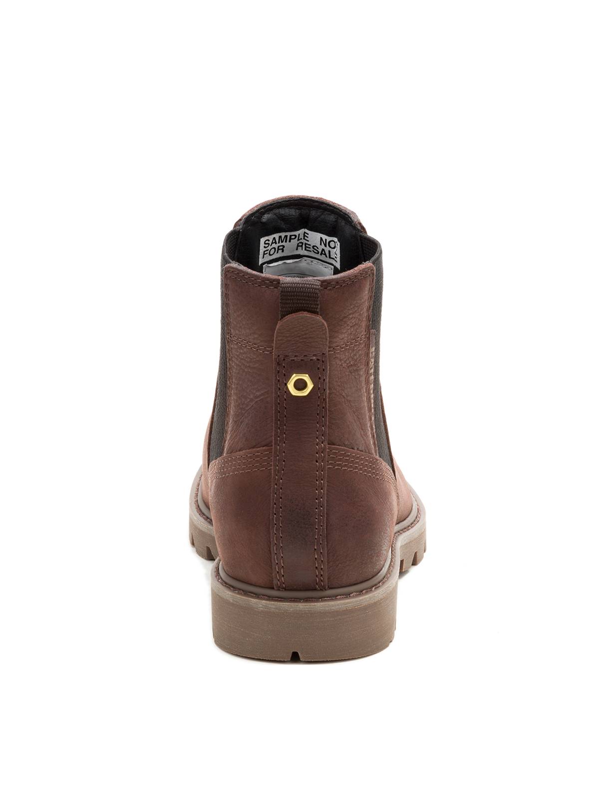 Botín Cuero Mujer Colorado Chelsea Café Cat