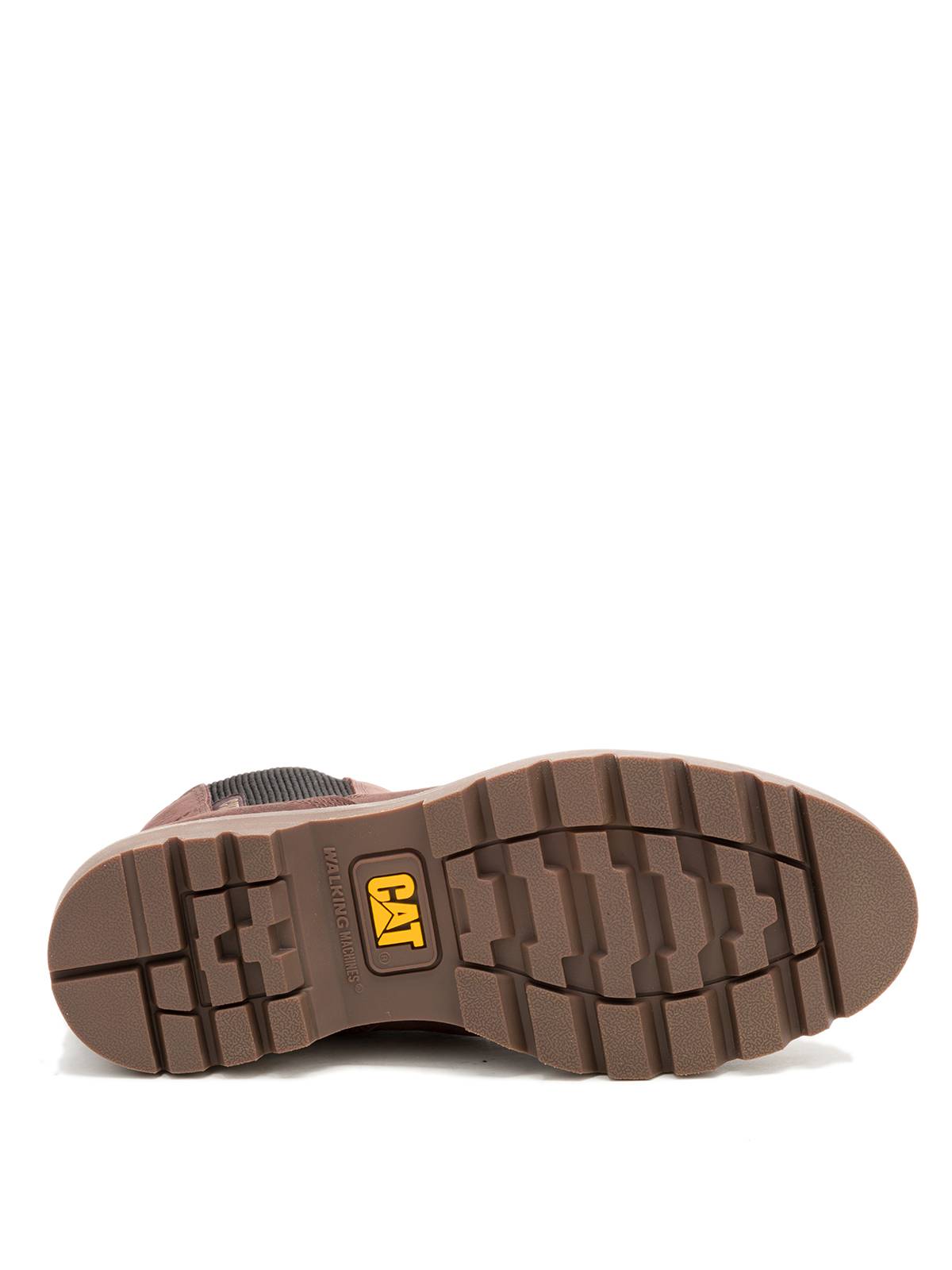 Botín Cuero Mujer Colorado Chelsea Café Cat