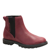 Botín Cuero Mujer Colorado Chelsea Burdeo Cat