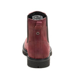 Botín Cuero Mujer Colorado Chelsea Burdeo Cat