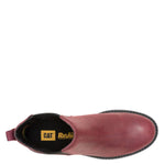 Botín Cuero Mujer Colorado Chelsea Burdeo Cat