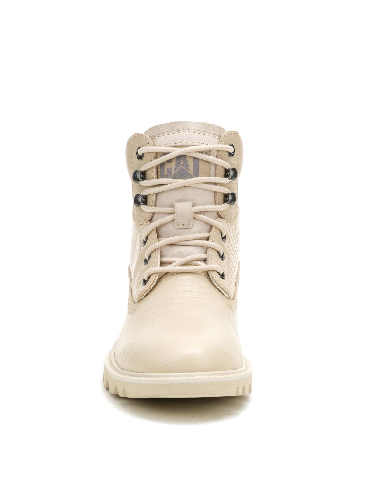 Botín Cuero Colorado Mujer Beige Cat