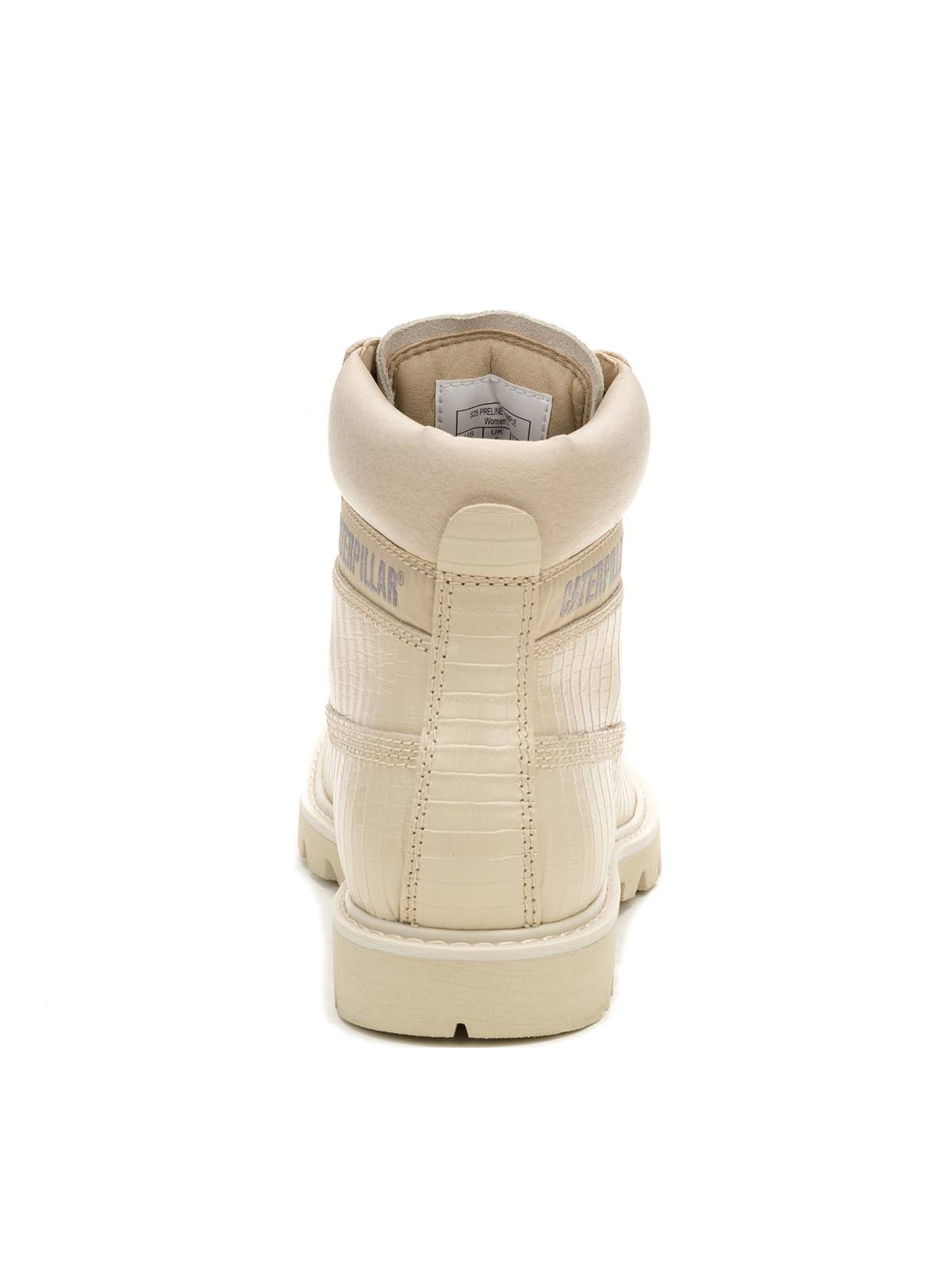 Botín Cuero Colorado Mujer Beige Cat