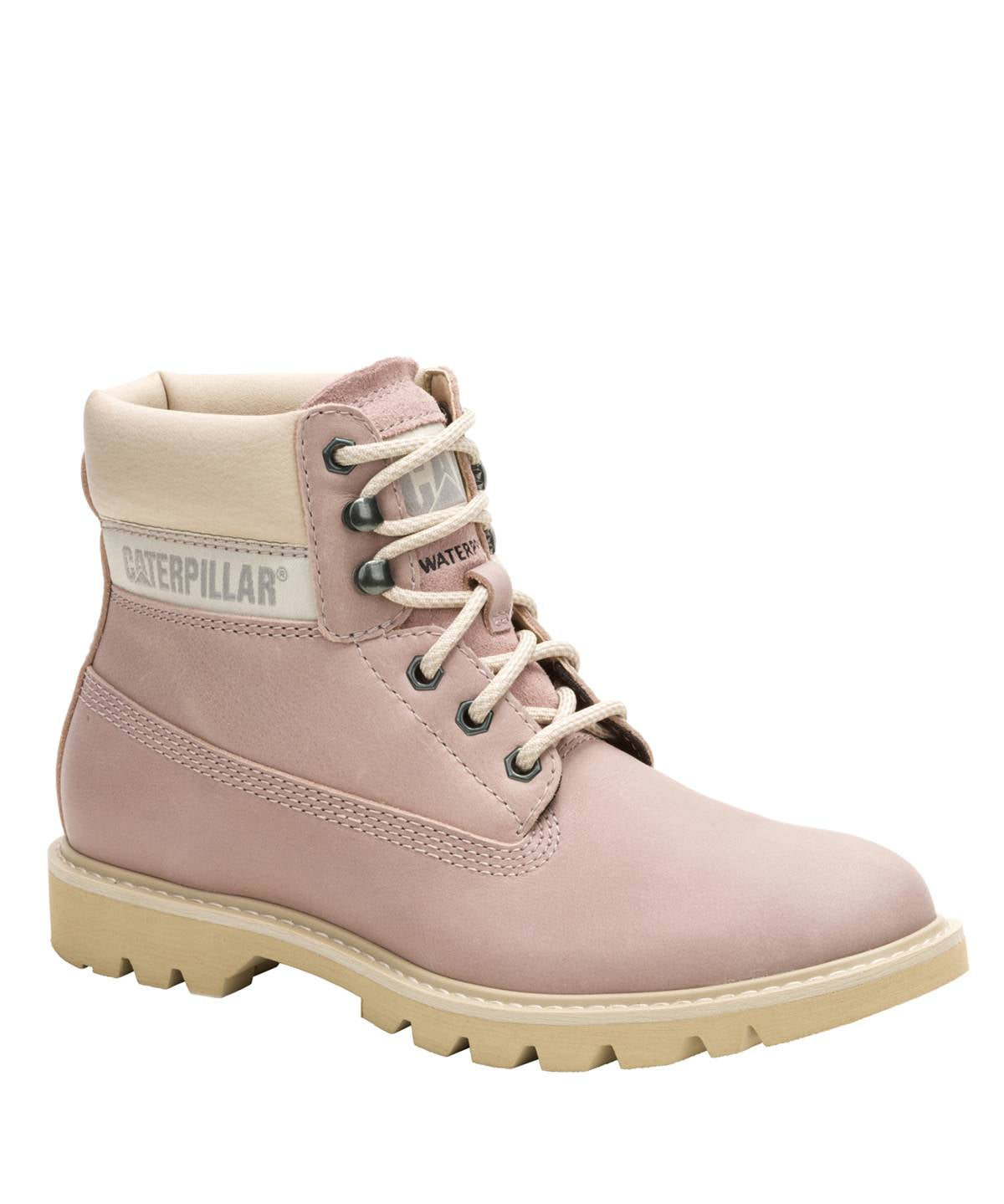 Botín Cuero Waterproof Mujer Colorado Palo Rosa Cat