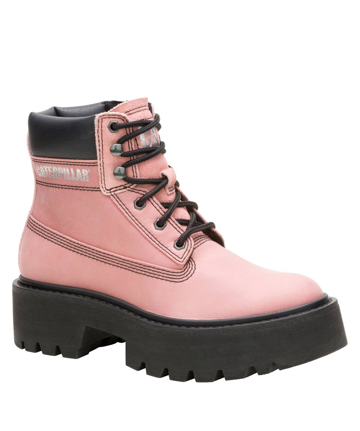 Botín Cuero Colorado Max 6 Zip Mujer Palo Rosa Cat