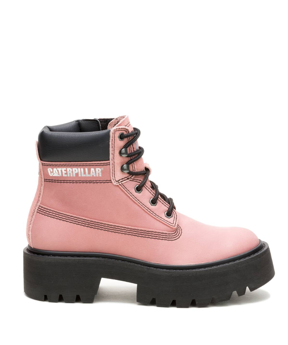 Botín Cuero Colorado Max 6 Zip Mujer Palo Rosa Cat