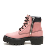 Botín Cuero Colorado Max 6 Zip Mujer Palo Rosa Cat