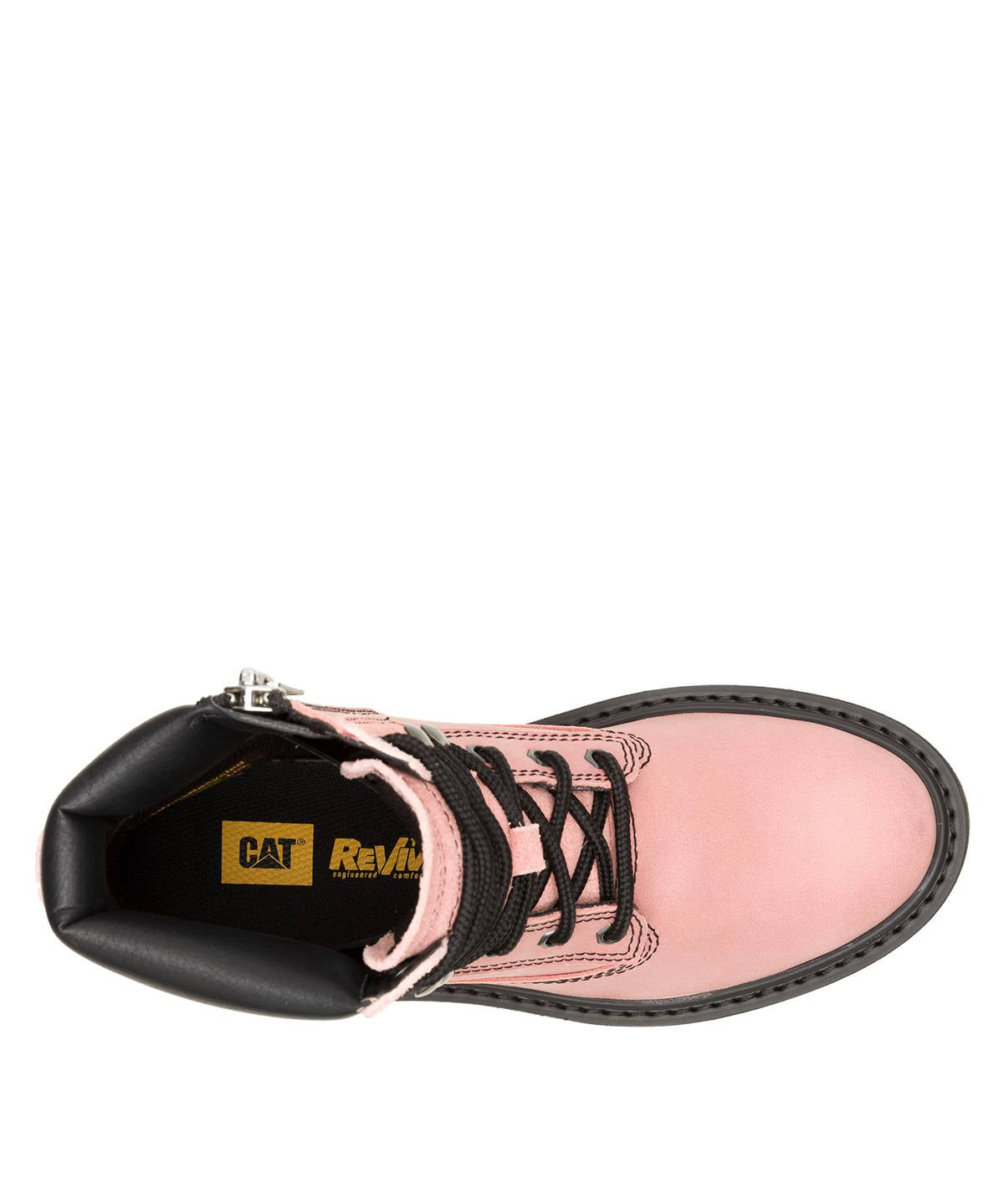 Botín Cuero Colorado Max 6 Zip Mujer Palo Rosa Cat