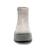 Botín Cuero Colorado Max Chelsea Mujer Gris Cat