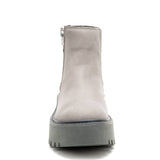 Botín Cuero Colorado Max Chelsea Mujer Gris Cat