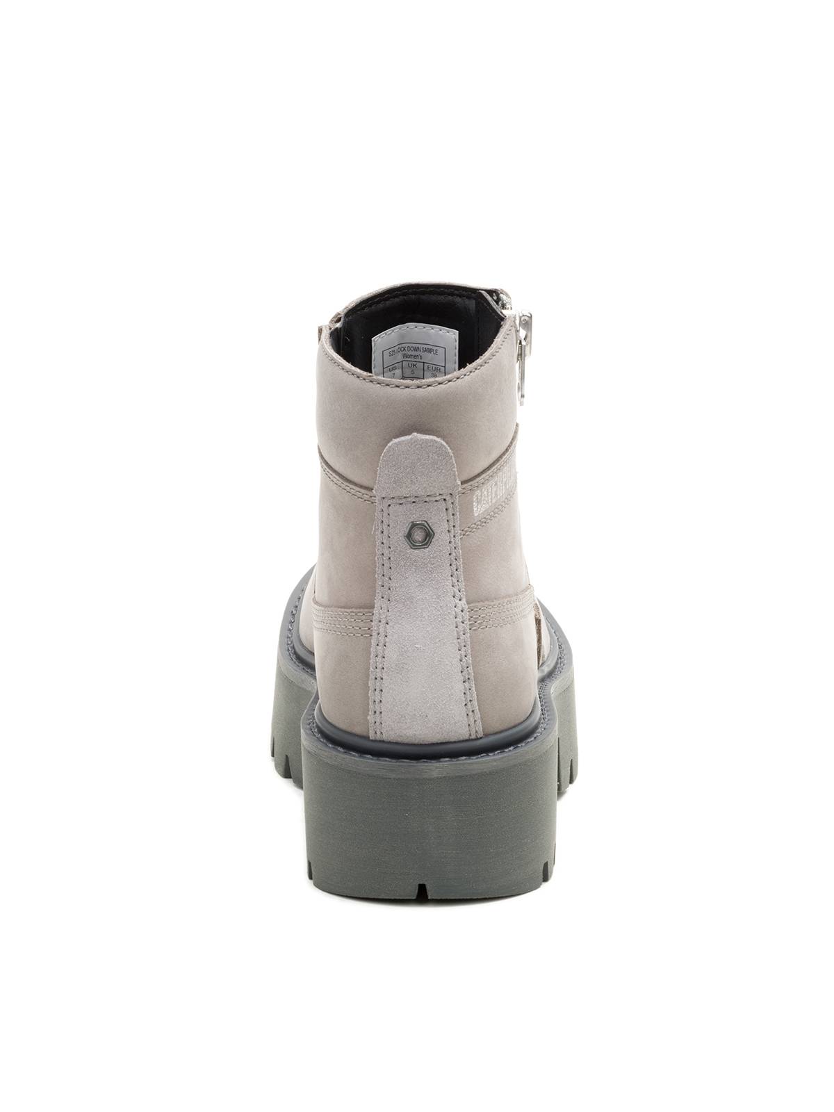 Botín Cuero Colorado Max Chelsea Mujer Gris Cat