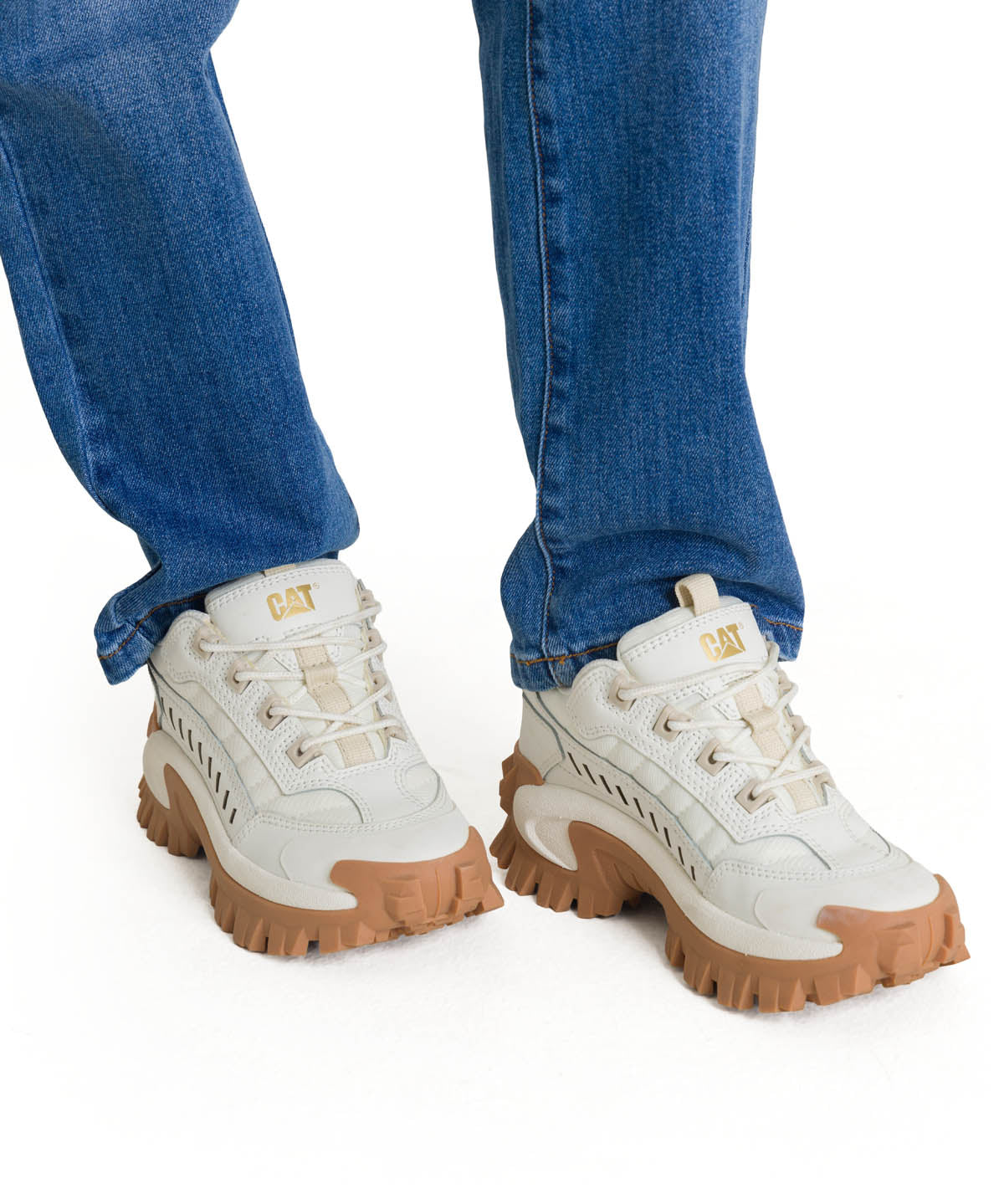 Zapatilla Cuero Mujer Intruder Blanca Cat