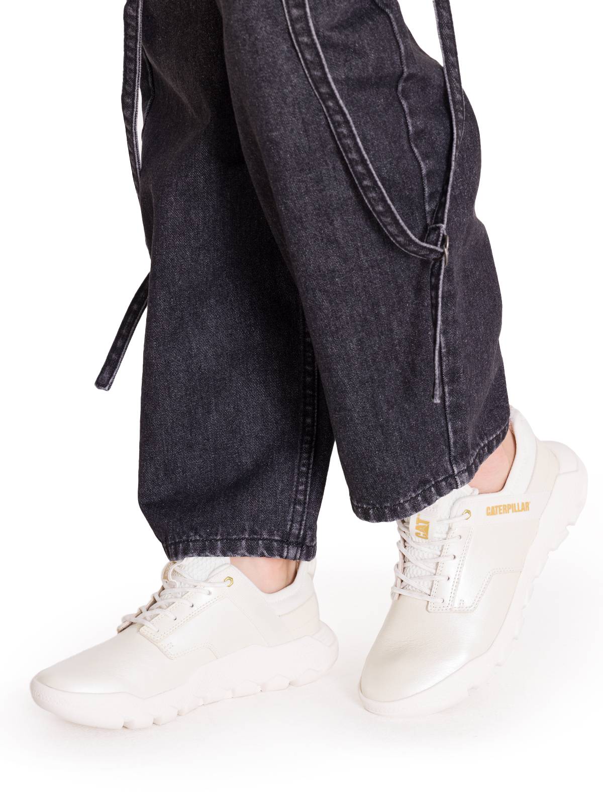 Zapatilla Cuero Mujer Hex Lite Beige/Crudo Cat