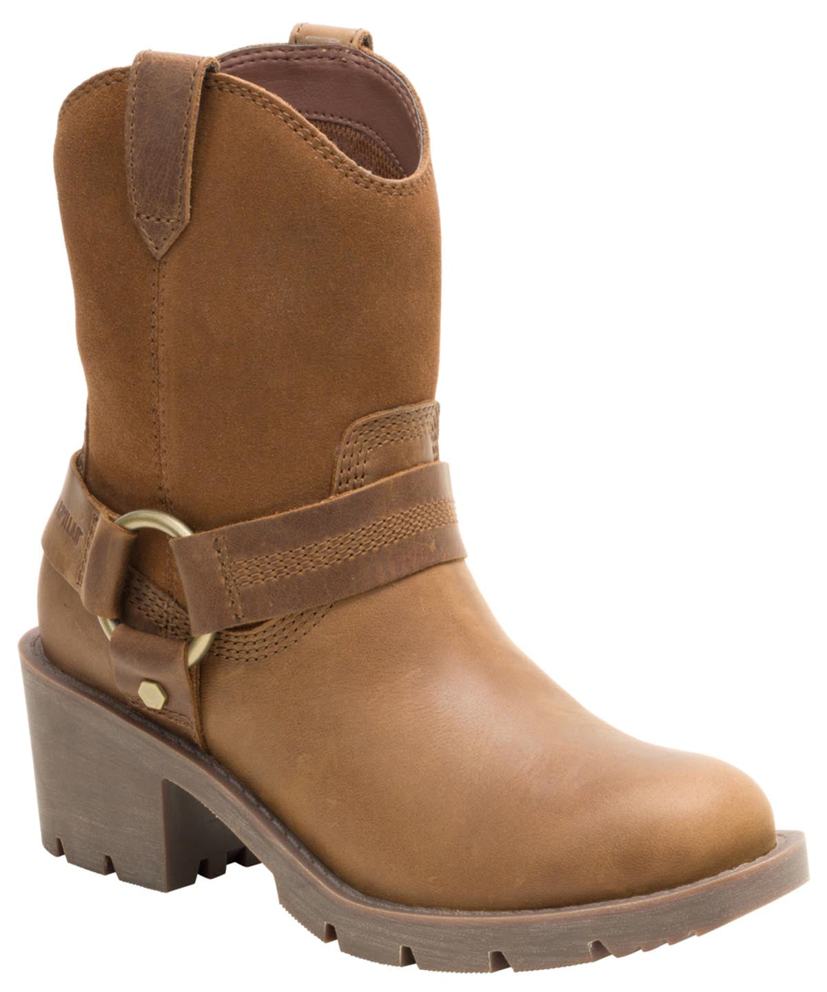 Bota Casual Cuero Mujer Rewrite Harness Café Cat