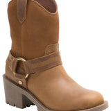 Bota Casual Cuero Mujer Rewrite Harness Café Cat
