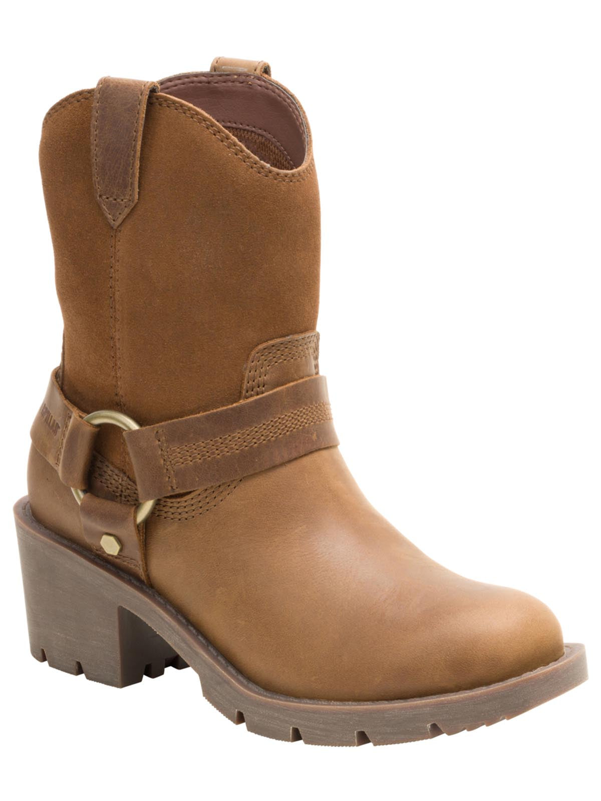 Bota Casual Cuero Mujer Rewrite Harness Café Cat