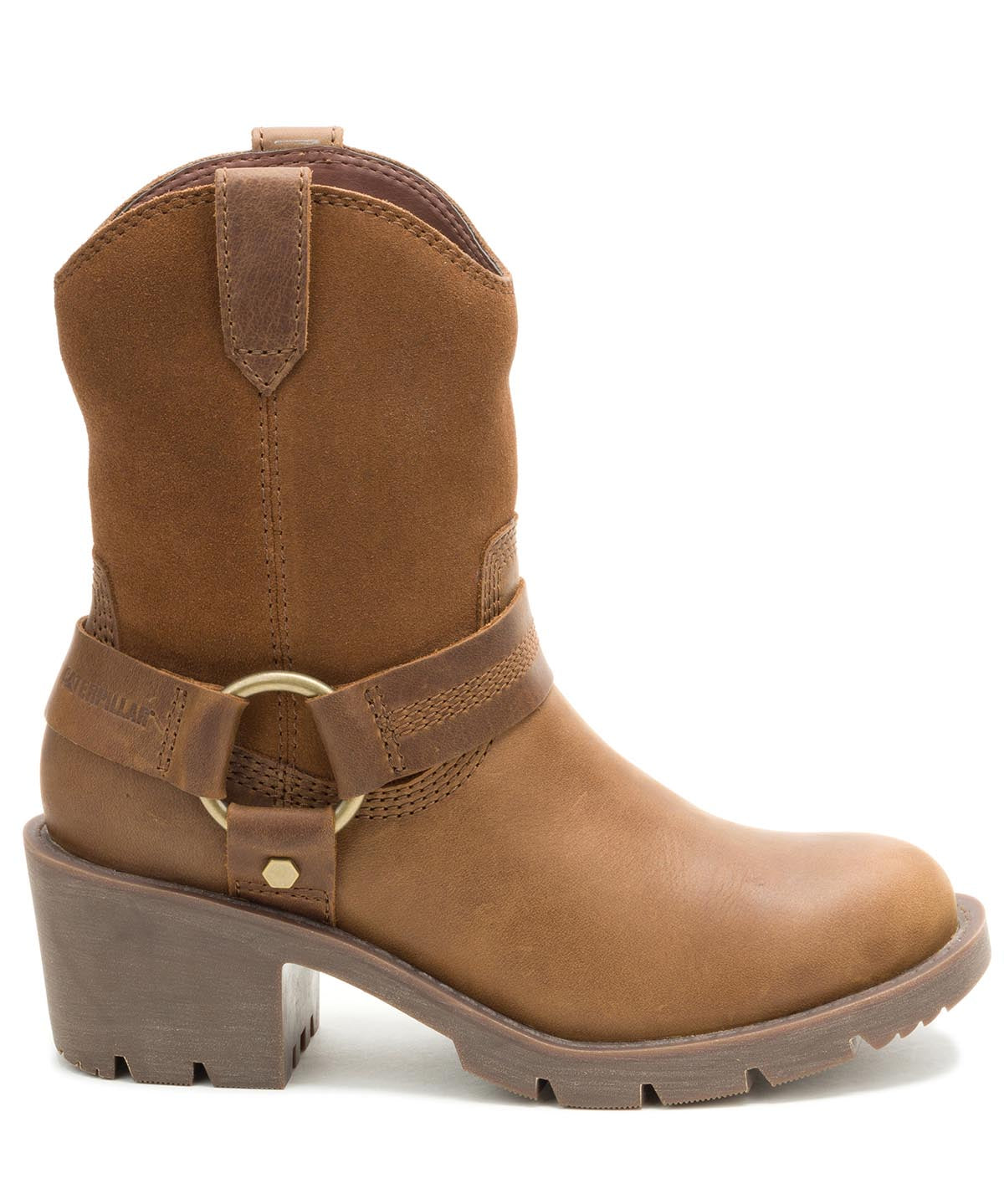 Bota Casual Cuero Mujer Rewrite Harness Café Cat