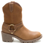 Bota Casual Cuero Mujer Rewrite Harness Café Cat