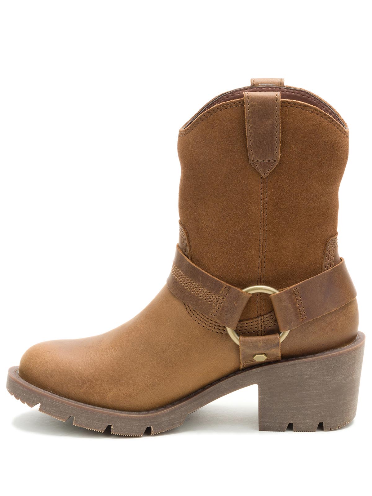 Bota Casual Cuero Mujer Rewrite Harness Café Cat