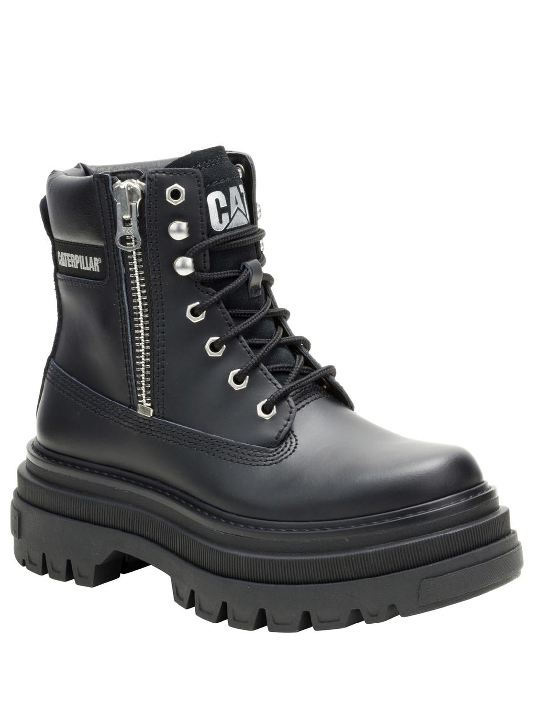 Botín Casual Nobuk sintético Mujer Bolder Zip Negro Cat – CAT | Tienda ...