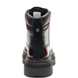 Botín Casual Cuero Mujer Bolder Zip Burdeo Cat