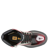 Botín Casual Cuero Mujer Bolder Zip Burdeo Cat