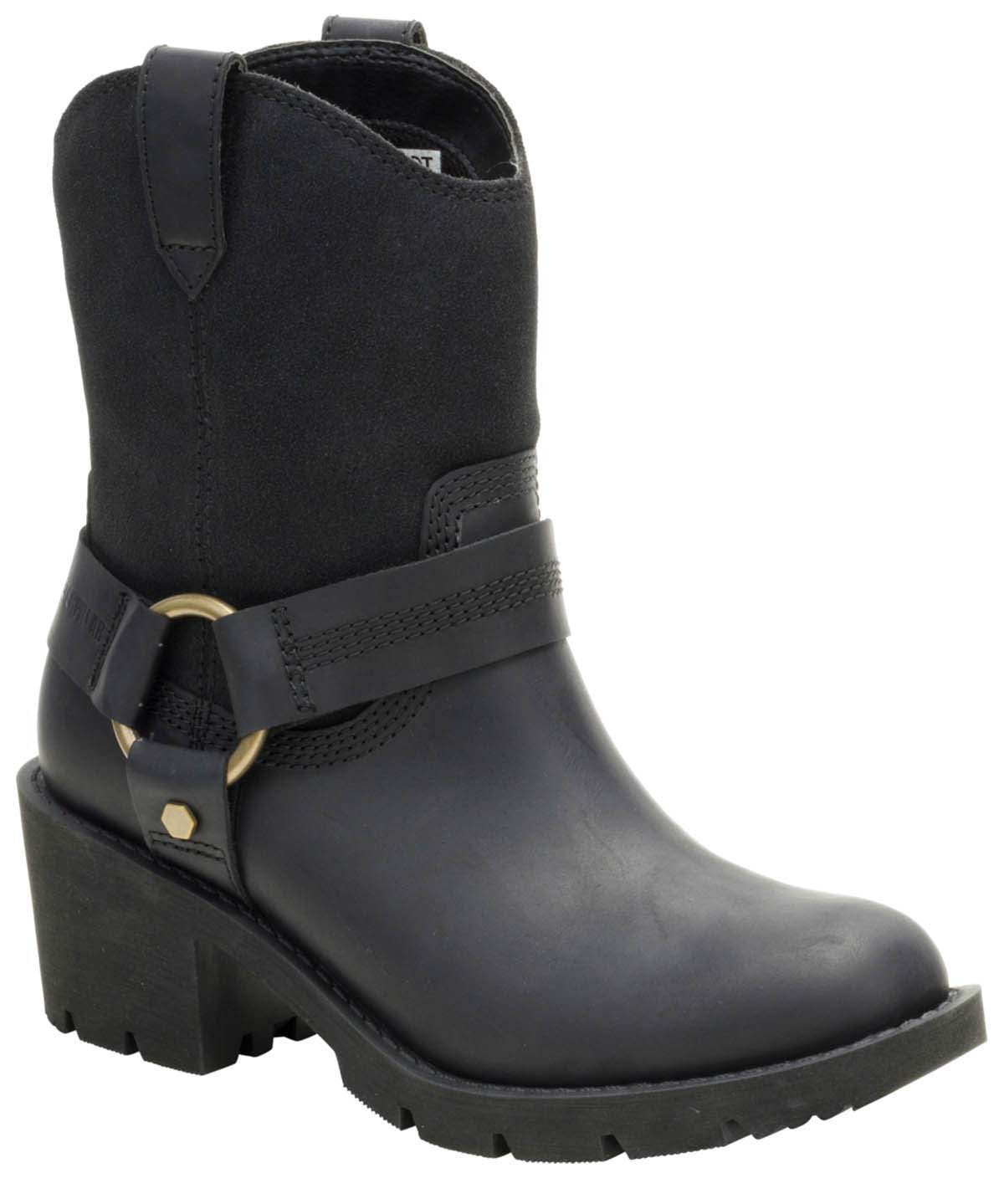 Bota Casual Cuero Mujer Rewrite Harness Negra Cat