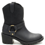 Bota Casual Cuero Mujer Rewrite Harness Negra Cat