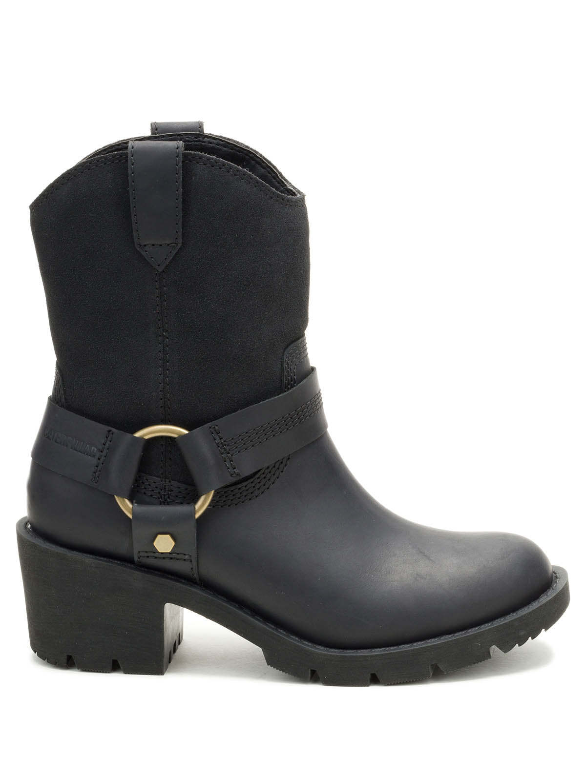 Bota Casual Cuero Mujer Rewrite Harness Negra Cat