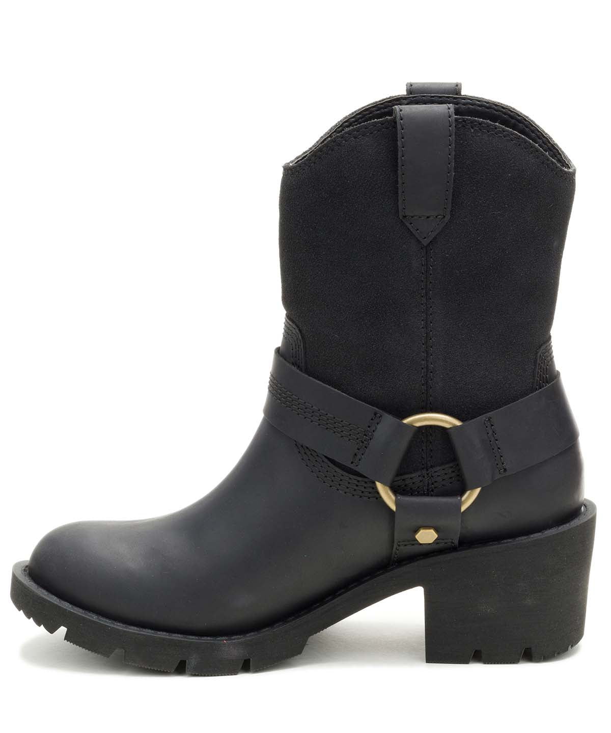 Bota Casual Cuero Mujer Rewrite Harness Negra Cat