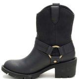 Bota Casual Cuero Mujer Rewrite Harness Negra Cat
