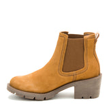 Botín de Cuero Mujer Chealsea Café Claro Cat