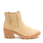 Botín de Cuero Mujer Chealsea Crema Cat