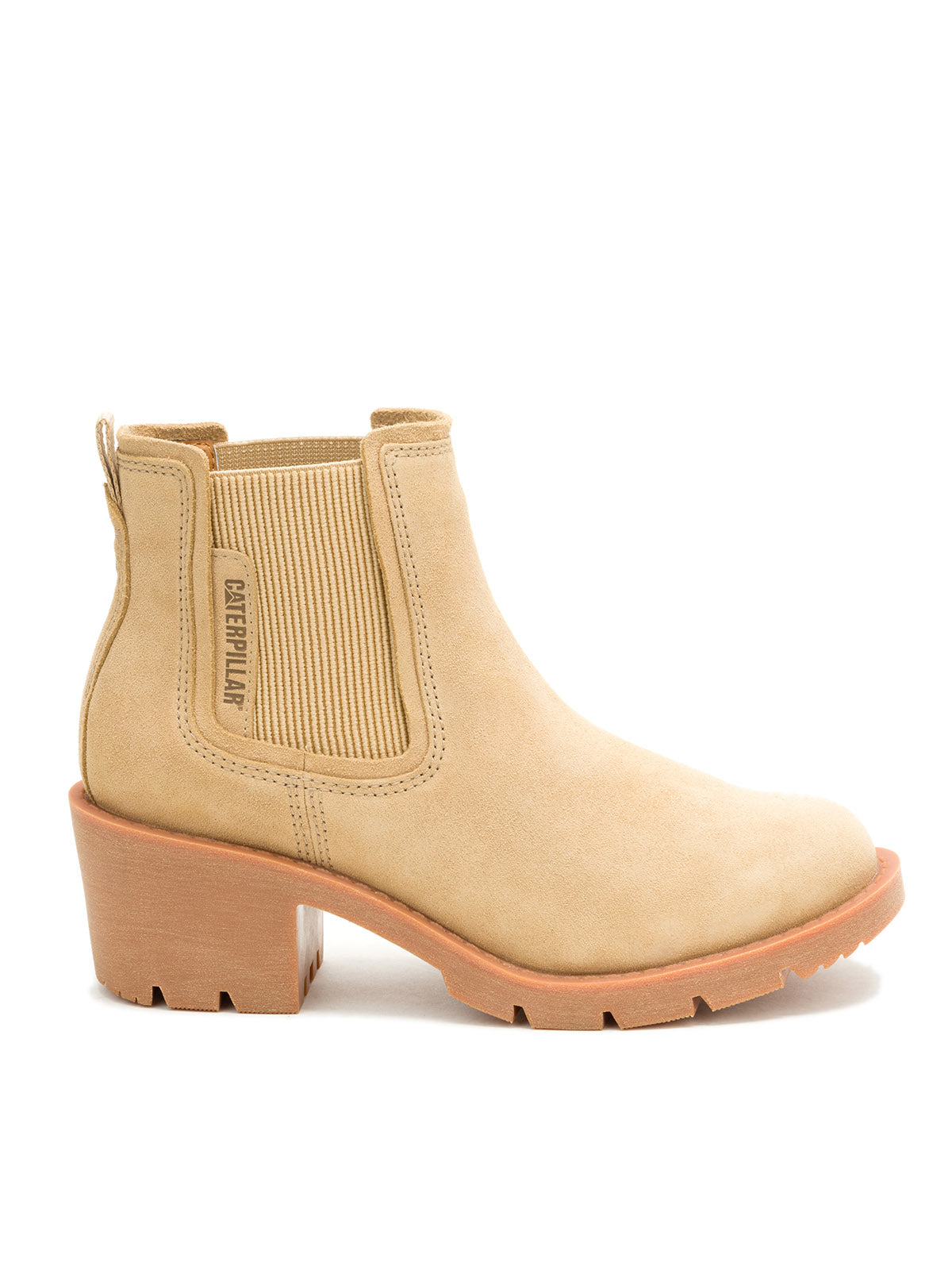 Botín de Cuero Mujer Chealsea Crema Cat