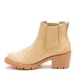 Botín de Cuero Mujer Chealsea Crema Cat