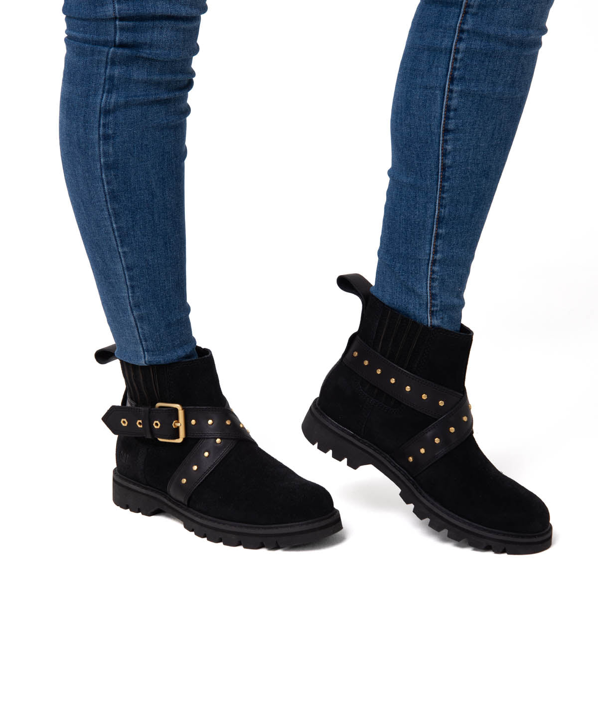 Botín Mujer Grader Embellish Chelsea Negro Cat