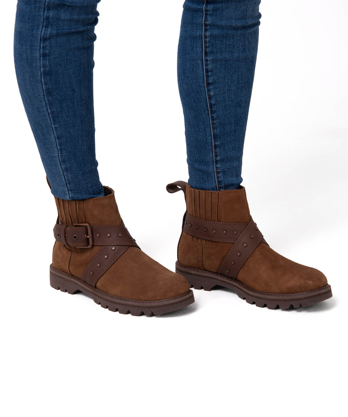 Botín Mujer Grader Embellish Chelsea Café Cat