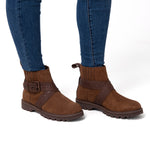 Botín Mujer Grader Embellish Chelsea Café Cat