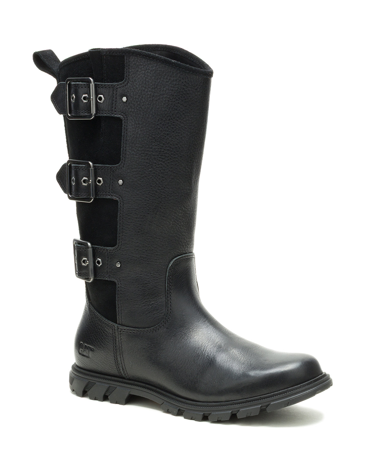 Bota de Cuero Notion Buckle Negro Cat