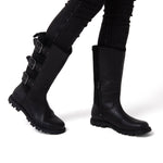Bota de Cuero Notion Buckle Negro Cat