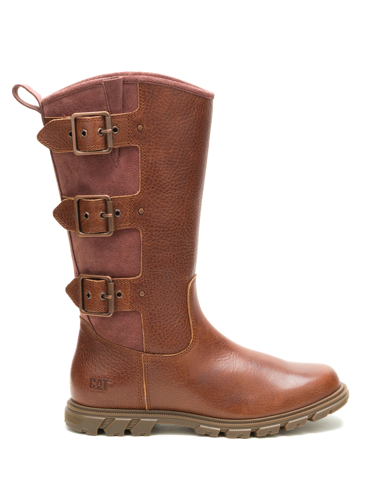 Bota de Cuero Notion Buckle Café Cat