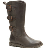 Bota de Cuero Notion Buckle Café Oscuro Cat