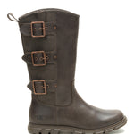 Bota de Cuero Notion Buckle Café Oscuro Cat