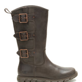 Bota de Cuero Notion Buckle Café Oscuro Cat