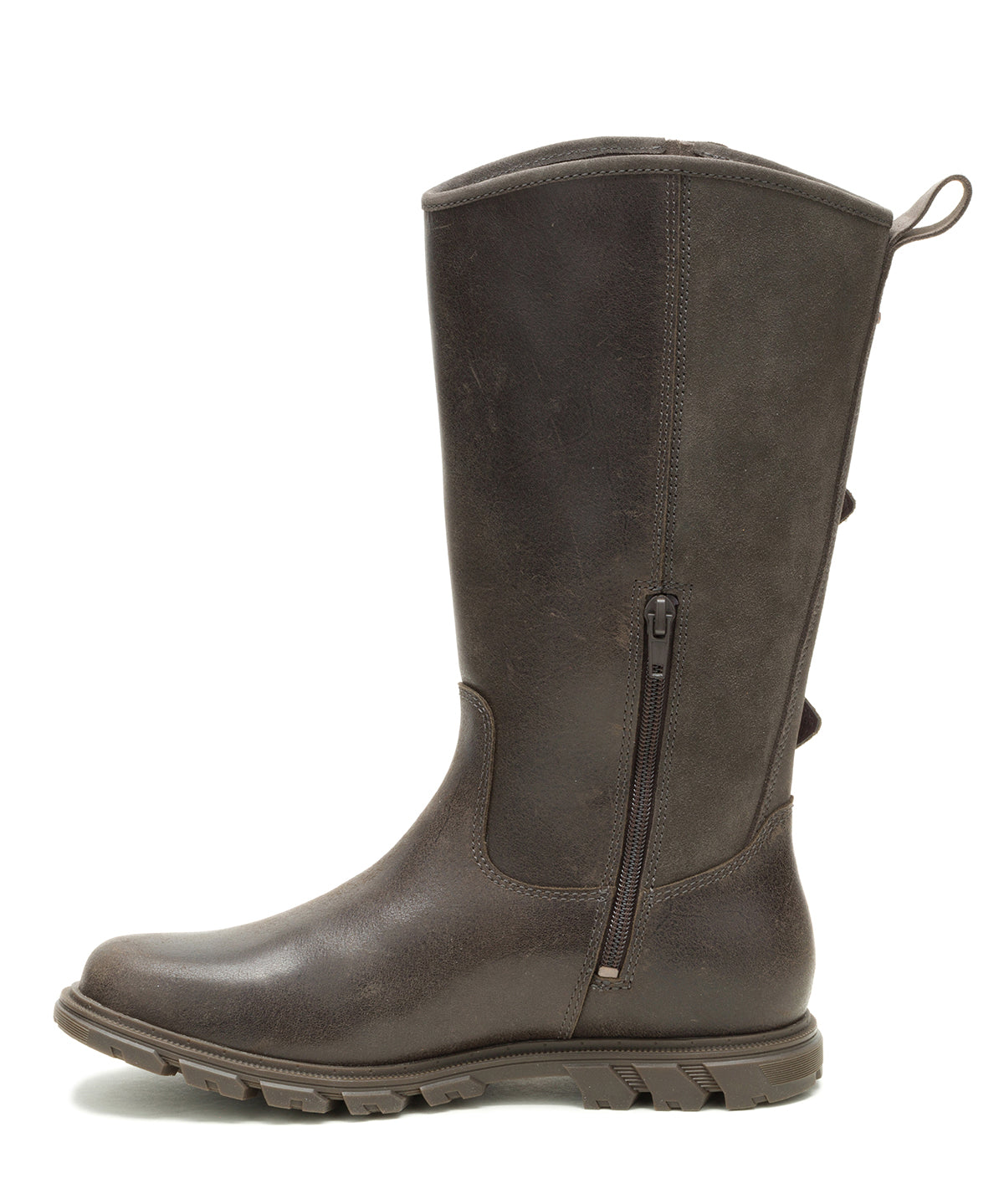 Bota de Cuero Notion Buckle Café Oscuro Cat